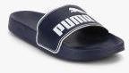 Puma Navy Blue Solid Sliders Women