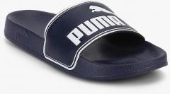 Puma Navy Blue Solid Sliders women