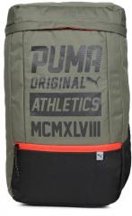 Puma Olive Green Printed Sole Backpack Plus women