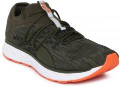 Puma Olive Green Speed Fusefit Running Shoes men