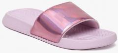 Puma Pink Printed Sliders women