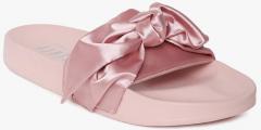 Puma Pink Solid Sliders women