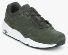 Puma R698 Allover Suede Olive Sneakers men