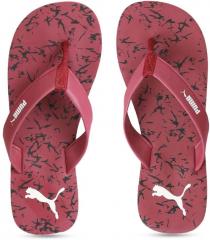 Puma Red & Black Printed Thong Flip Flops women