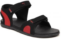 Puma Red & Black Relay MU IDP Sports Sandals women