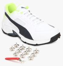 Puma Team Full Spike White Cricket Shoes men