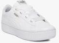 Puma White Vikky Ribbon Platform Sneakers Women