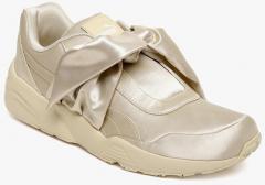 Puma Women Beige Bow Sneakers