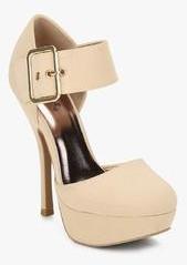 Qupid Onyx Cream Stilettos women