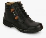 Red Chief Black Derby Boots Men