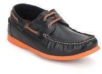 Red Tape Black Boat Shoes men