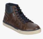 Red Tape Brown Flat Boots Men