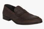 Red Tape Coffee Brown Leather Regular Loafers men