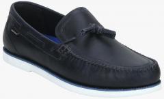 Red Tape Navy Blue Leather Regular Boat Shoes men