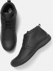 Roadster Black Solid Mid Top Sneakers men