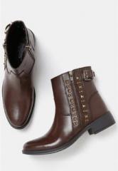 Roadster Brown Buckled Boots women