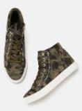 Roadster Camouflage Printed Mid Top Sneakers Women