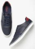 Roadster Navy Blue Synthetic Regular Sneakers Men