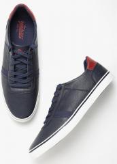 Roadster Navy Blue Synthetic Regular Sneakers men