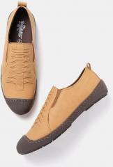 Roadster Tan Brown Textured Slip On Sneakers men