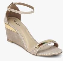 Rocia Beige Ankle Strap Wedges women