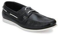 Ruosh Black Boat Shoes men