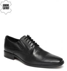 Ruosh Black Formal Genuine Leather Derbys