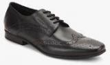 Ruosh Brogue Black Formal Shoes men