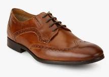 Ruosh Mexico Tan Derby Brogue Formal Shoes men