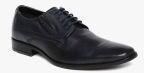 Ruosh Navy Blue Formal Genuine Leather Derbys Men