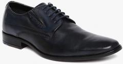 Ruosh Navy Blue Formal Genuine Leather Derbys men