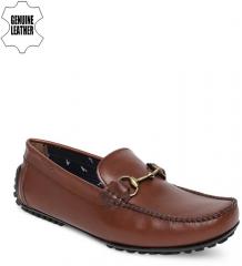 Ruosh Tan Brown Genuine Leather Driving Shoes men