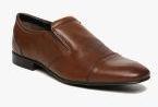 Ruosh Tan Brown Semi Formal Leather Slip On Shoes Men