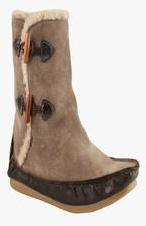 Salt N Pepper Calf Length Grey Boots women