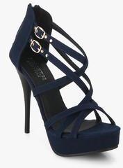 Shoe Couture Navy Blue Buckled Stilettos women