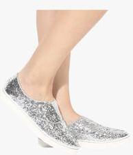 Shoe Couture Silver Glitter Casual Sneakers women