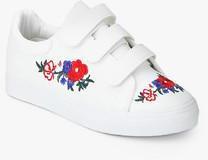 Shoe Couture White Floral Casual Sneakers women