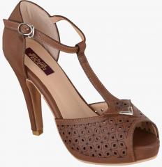 Shuz Touch Brown Peep Toes women