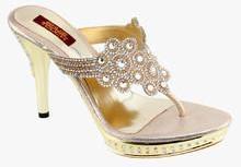 Shuz Touch Golden Stilettos women