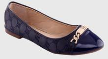 Shuz Touch Navy Blue Belly Shoes women