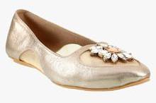 Siendo Desi Golden Belly Shoes women