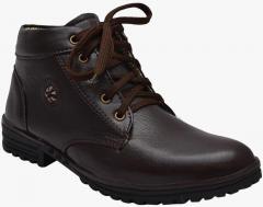 Sir Corbett Brown Mid Top Flat Boots men