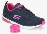 Skechers Air Infinity Navy Blue Running Shoes women