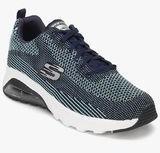 Skechers Flat Knit And Air Bag Navy Blue Sneakers Men