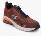 Skechers Flat Knit And Air Bag Orange Sneakers Men