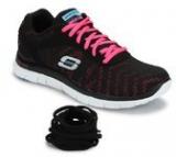 Skechers Flex Appeal Black Running Shoes Women