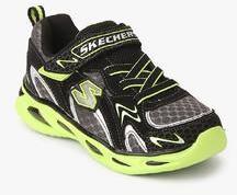 Skechers Ipox Rayz Black Running Shoes boys