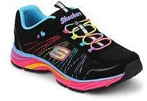 Skechers Lite Swirlz Black Running Shoes girls