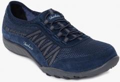 Skechers Navy Blue Solid Sneakers women