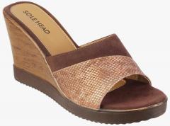 Sole Head Brown Wedges women